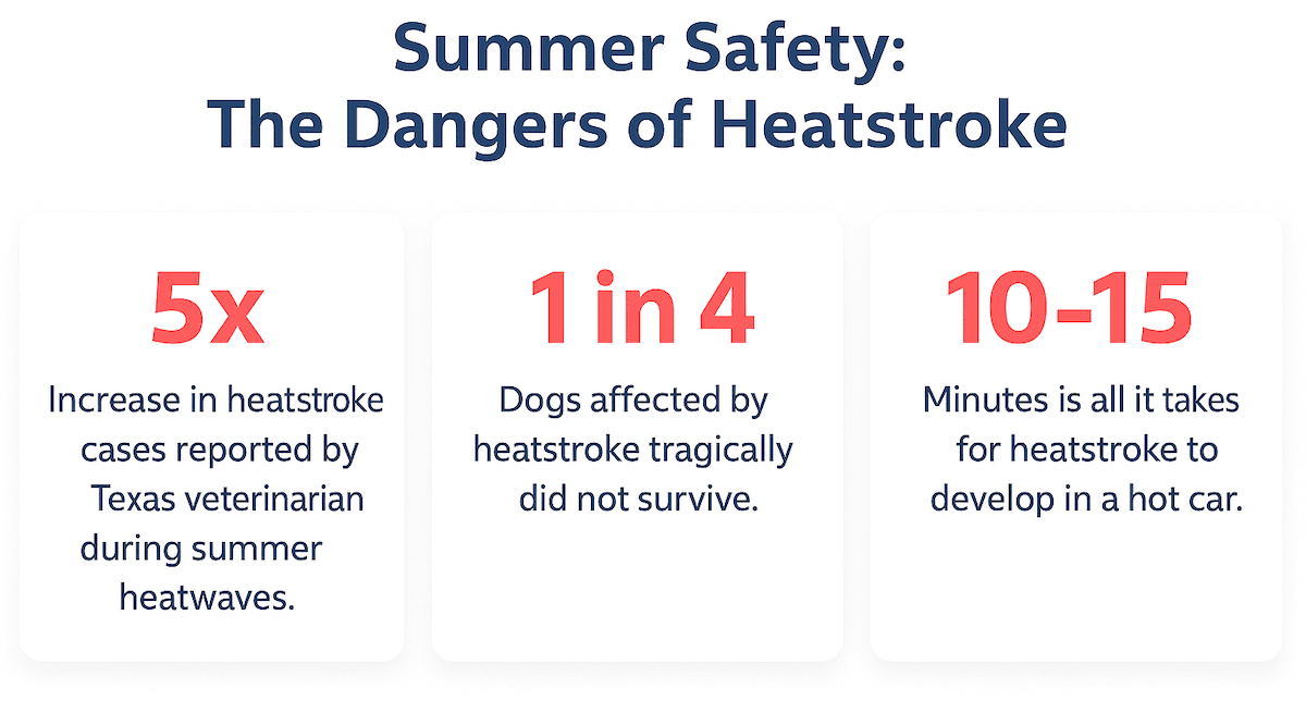 Dog dangers of heatstroke stats.